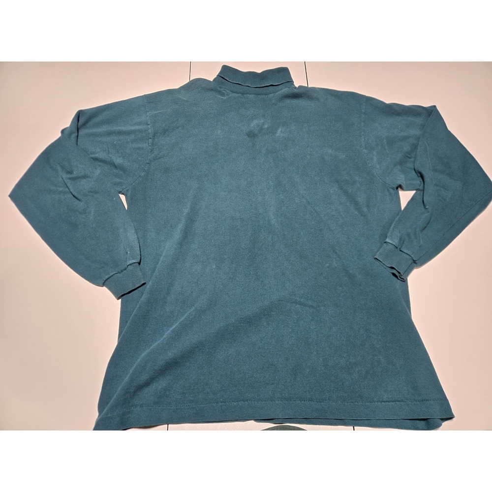 Fruit of the Loom Mens Teal Long‎ Sleeve Turtleneck Casualwear XL